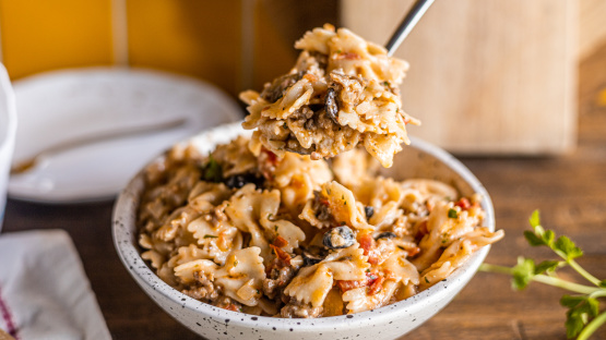 Italian Sausage Pasta with Tomato & Cream Sauce